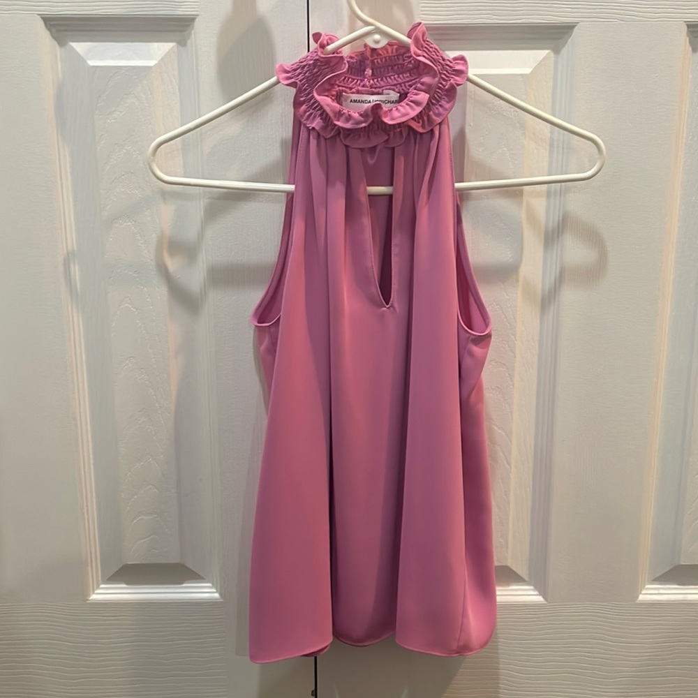Amanda Uprichard pink blouse top
